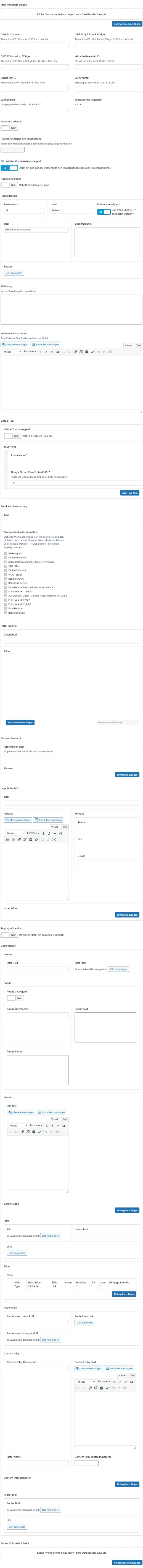 Hotel-Editor Überblick