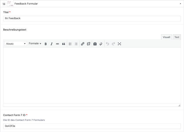 Backend: Feedback Formular