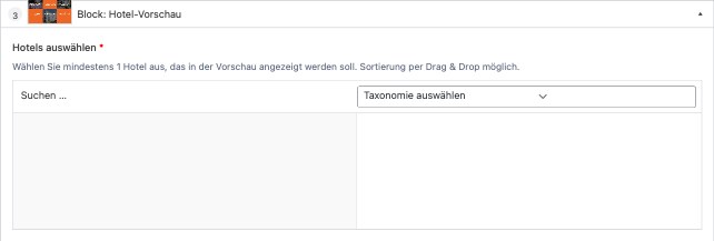 Backend: Hotel-Vorschau